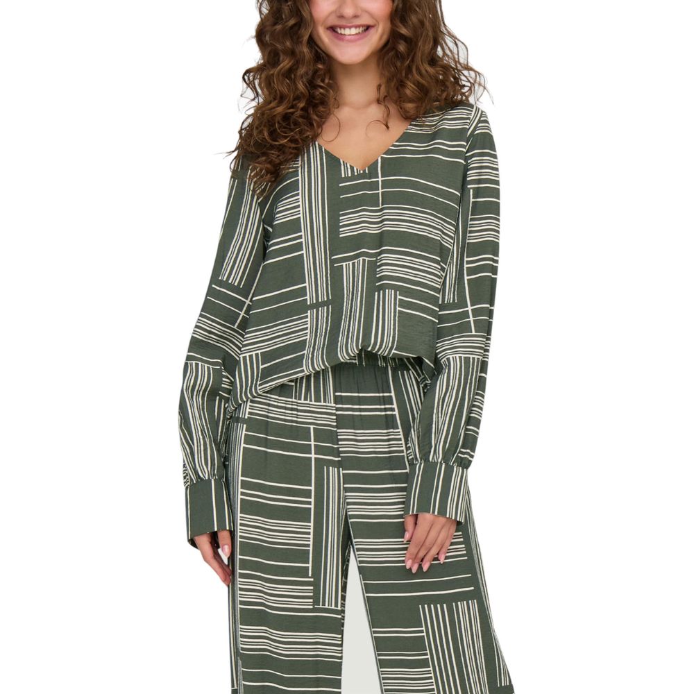 Jacqueline De Yong Green Viscose Blouse Jacqueline De Yong