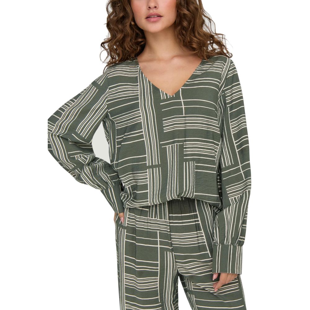 Jacqueline De Yong Green Viscose Blouse Jacqueline De Yong