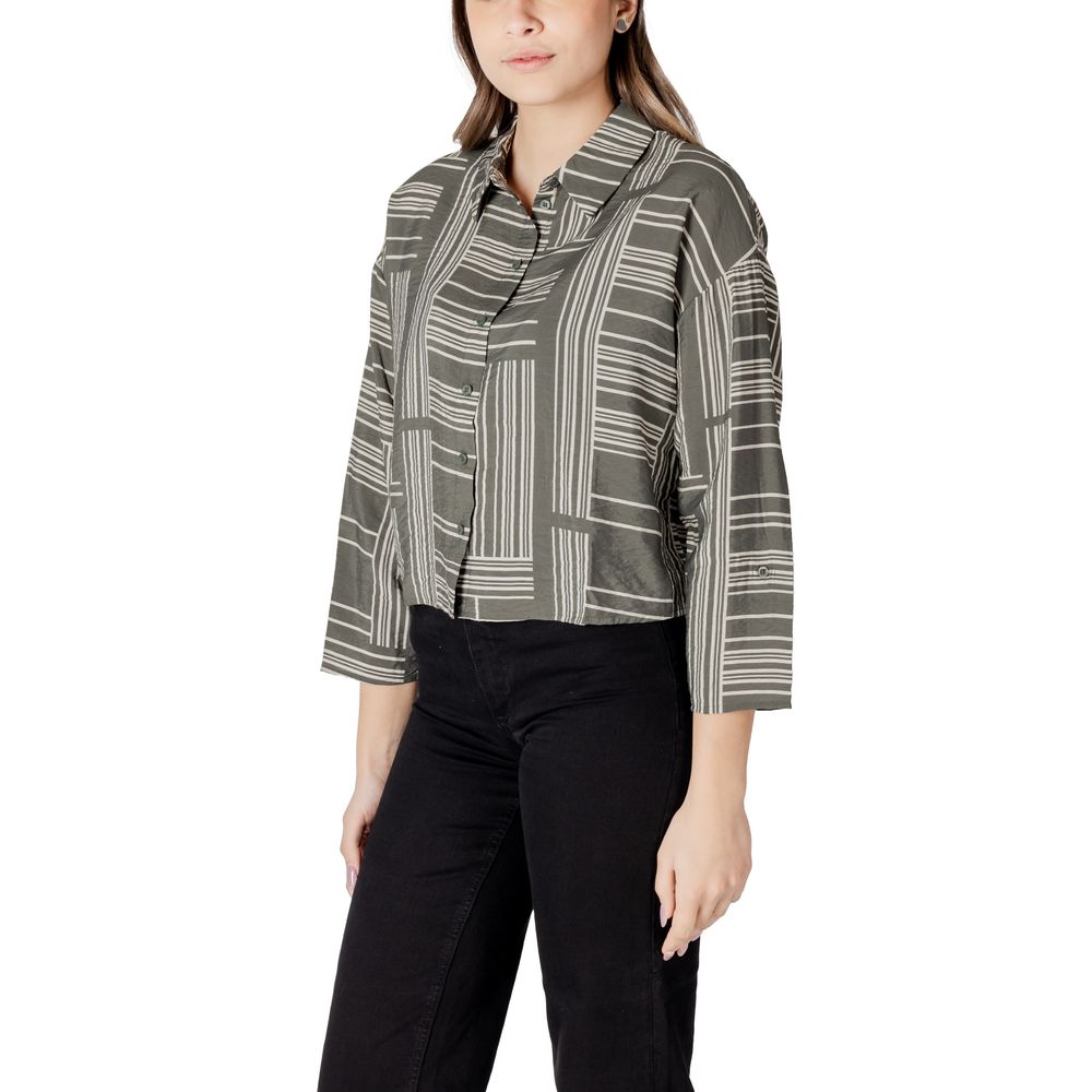 Jacqueline De Yong Green Viscose Blouse