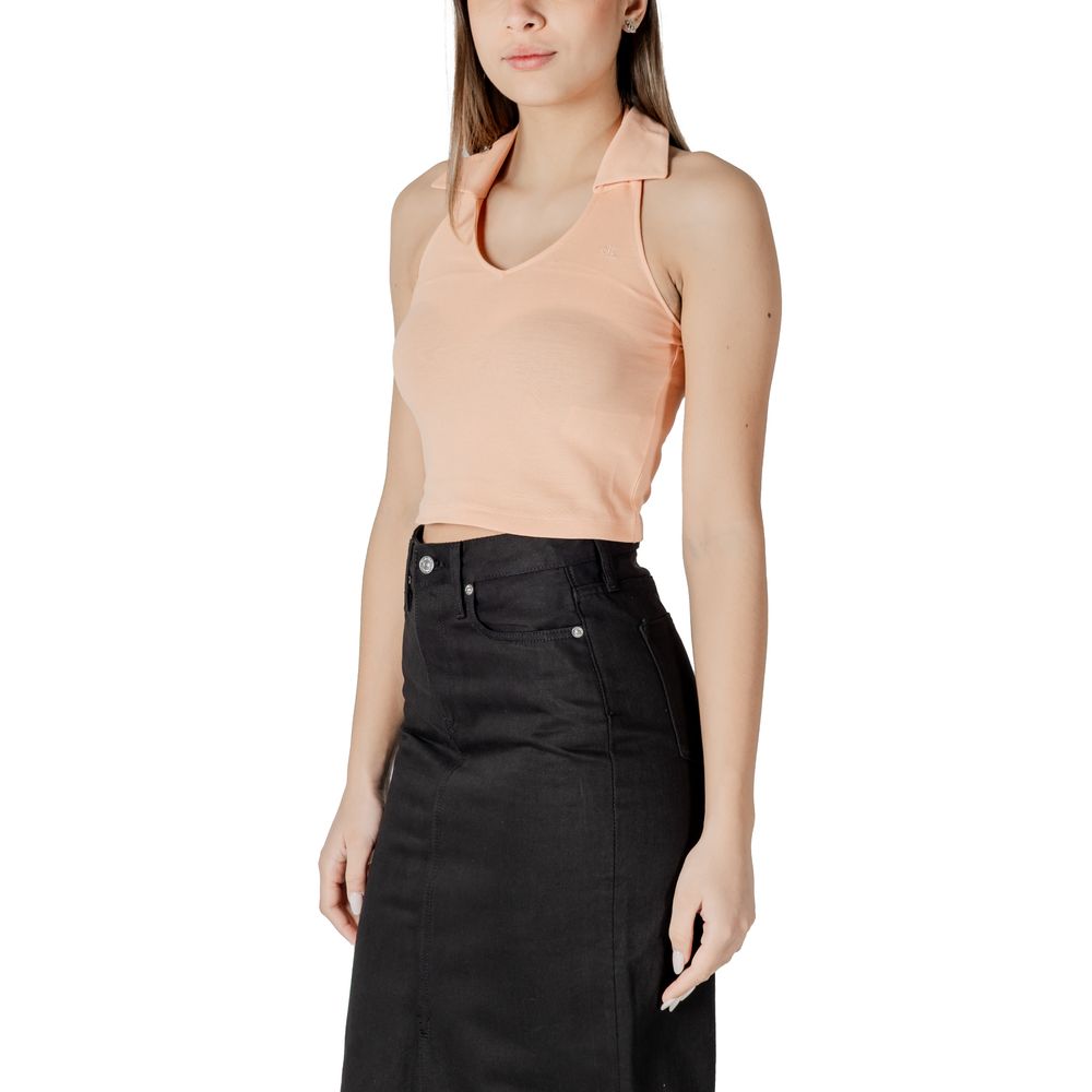 Calvin Klein Jeans Orange Cotton Top Calvin Klein Jeans