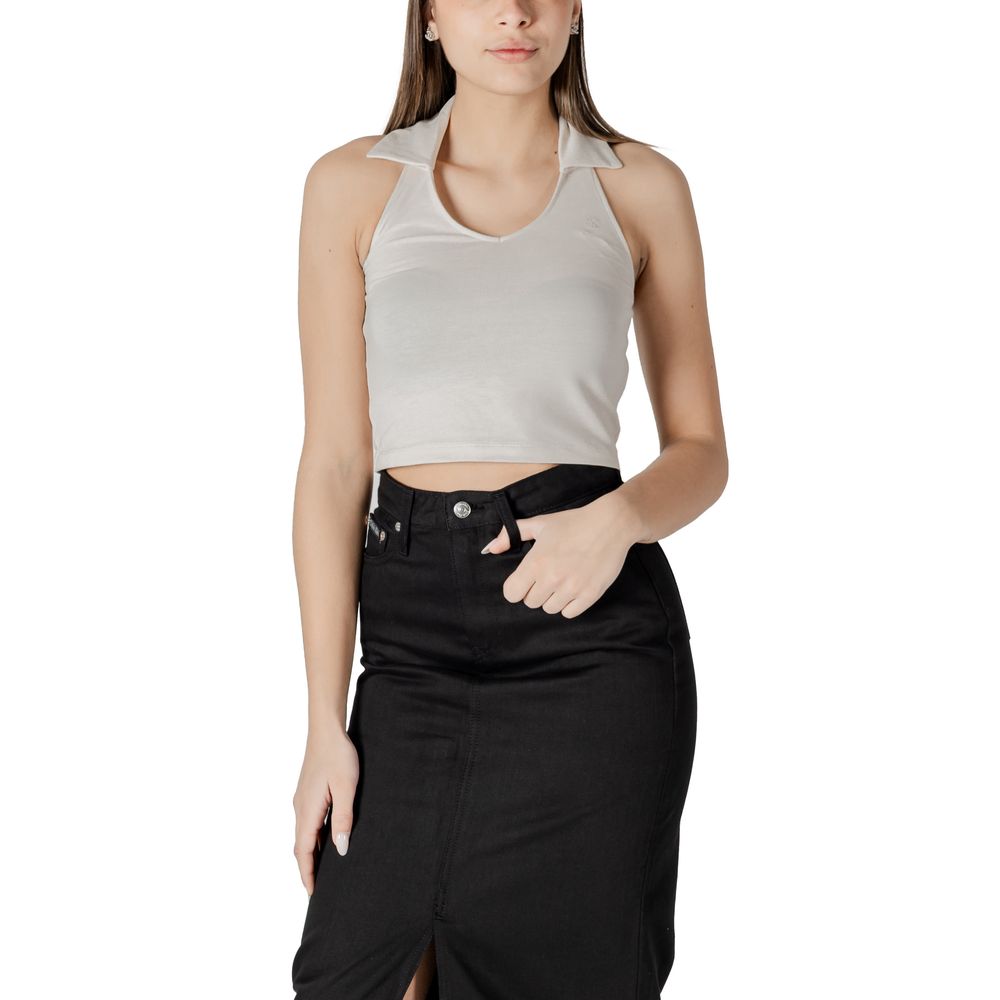 Calvin Klein Jeans Beige Cotton Top Calvin Klein Jeans