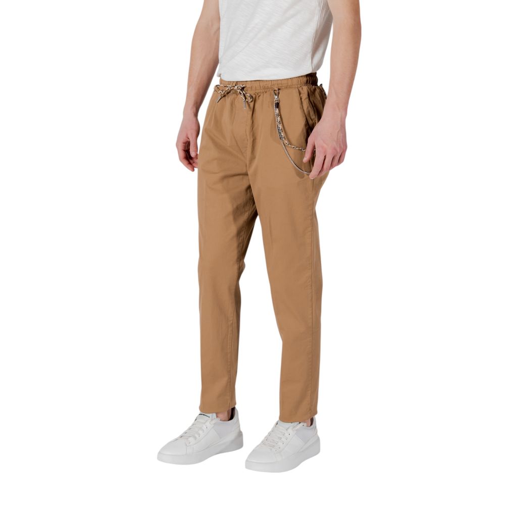 Gianni Lupo Brown Cotton Casual Pants Gianni Lupo