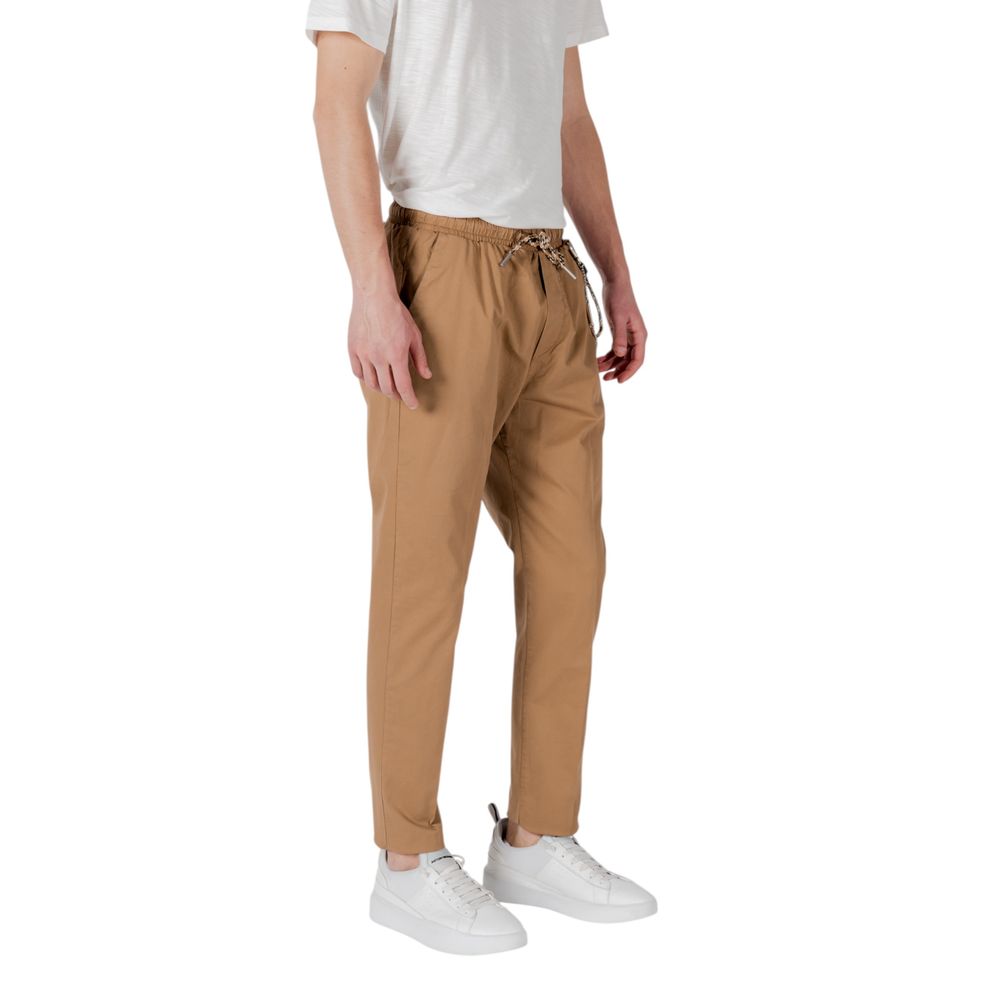 Gianni Lupo Brown Cotton Casual Pants Gianni Lupo