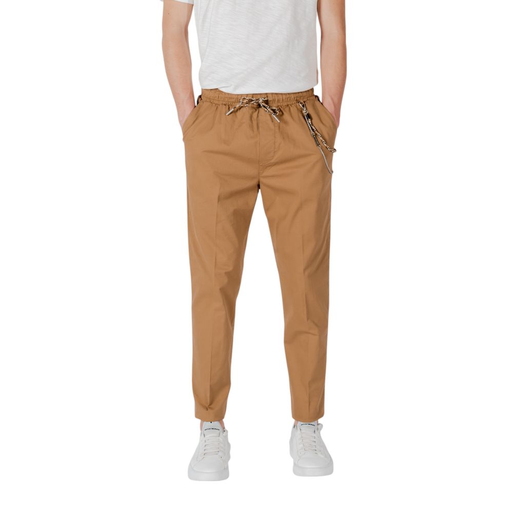 Gianni Lupo Brown Cotton Casual Pants Gianni Lupo