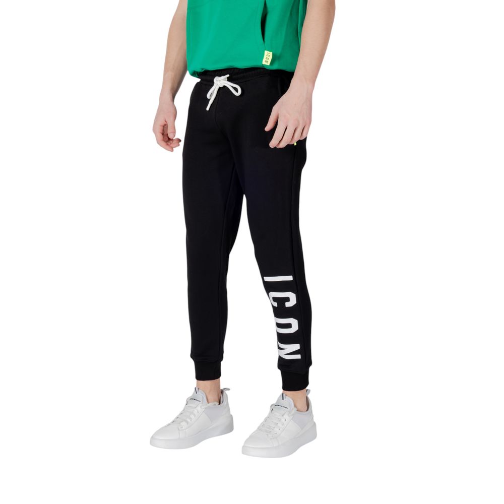 Icon Black Cotton Joggers (Workout Pants) - Eljoys Fashion 