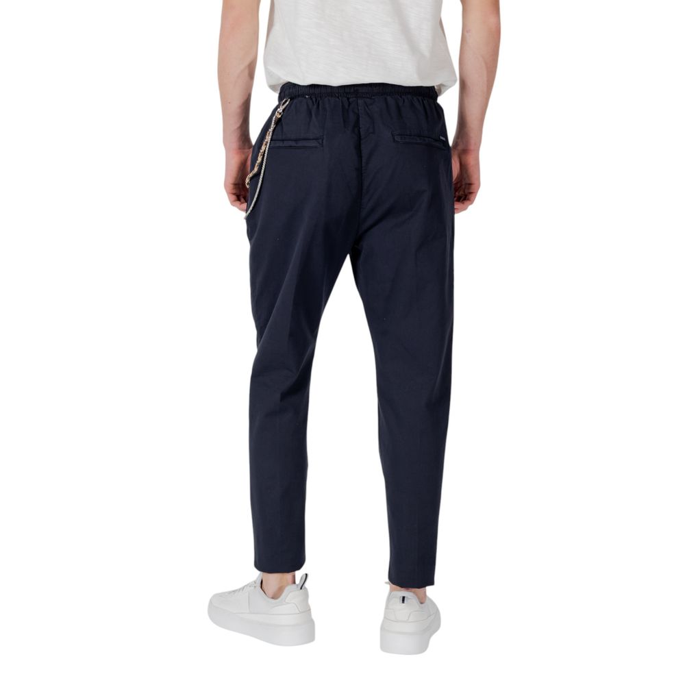 Gianni Lupo Blue Cotton Casual Pants Gianni Lupo