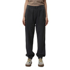 Gray cotton Calvin Klein Jeans joggers, workout pants with a relaxed fit and elastic waistband, shown on a model.