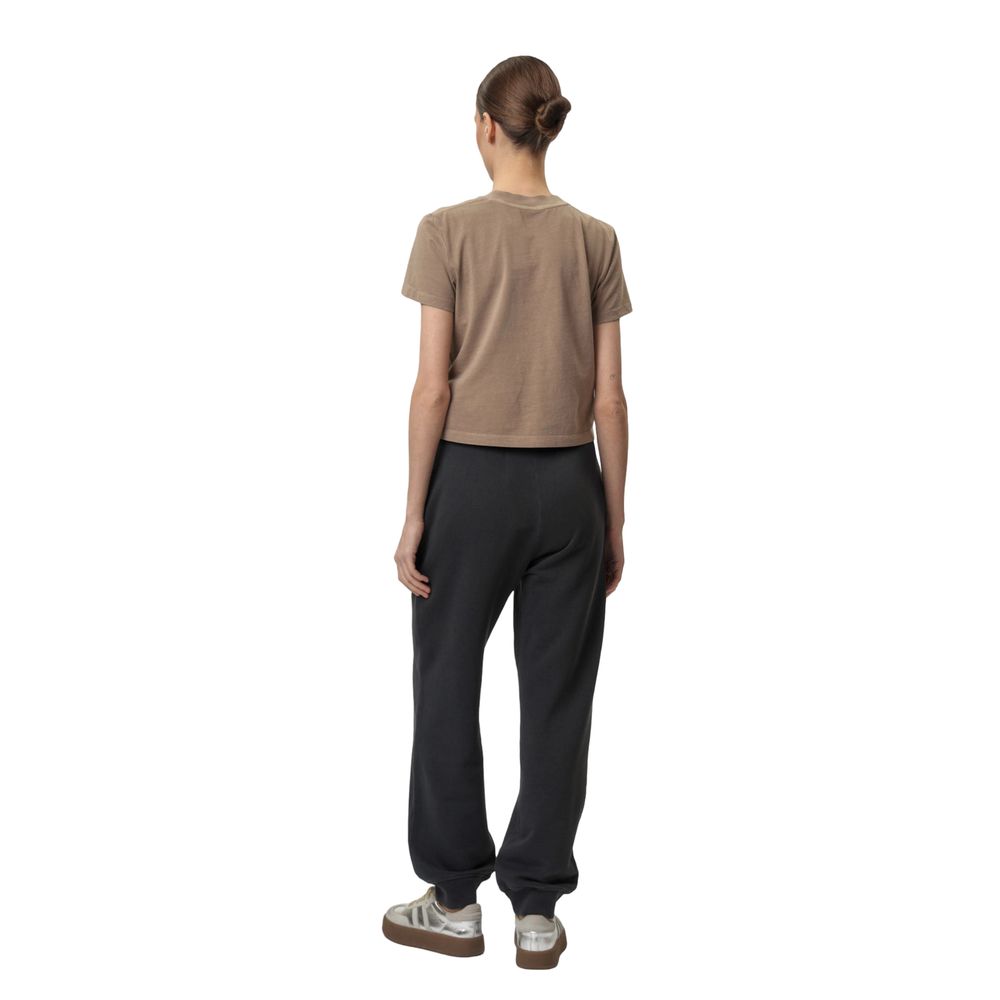 Calvin Klein Jeans gray cotton joggers, casual workout pants with an elastic waistband and tapered fit, suitable for active wear.