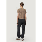 Calvin Klein Jeans gray cotton joggers with elastic waistband and tapered fit, casual workout or lounge pants.