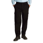 Black cotton cargo pants by Calvin Klein Jeans featuring multiple pockets and a relaxed fit.