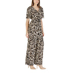ICHI Beige Viscose Jumpsuit