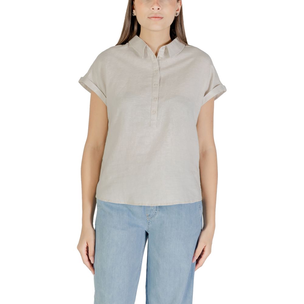 Street One Beige Linen Blouse Street One