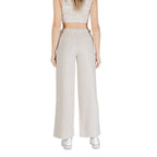 Only Beige Viscose Casual Pants
