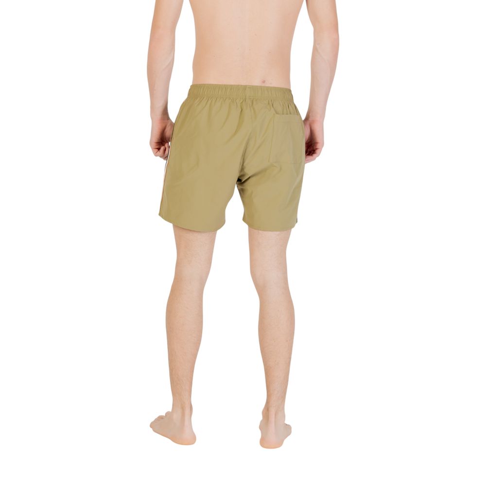 Hugo Boss Green Polyester Swim Shorts Hugo Boss