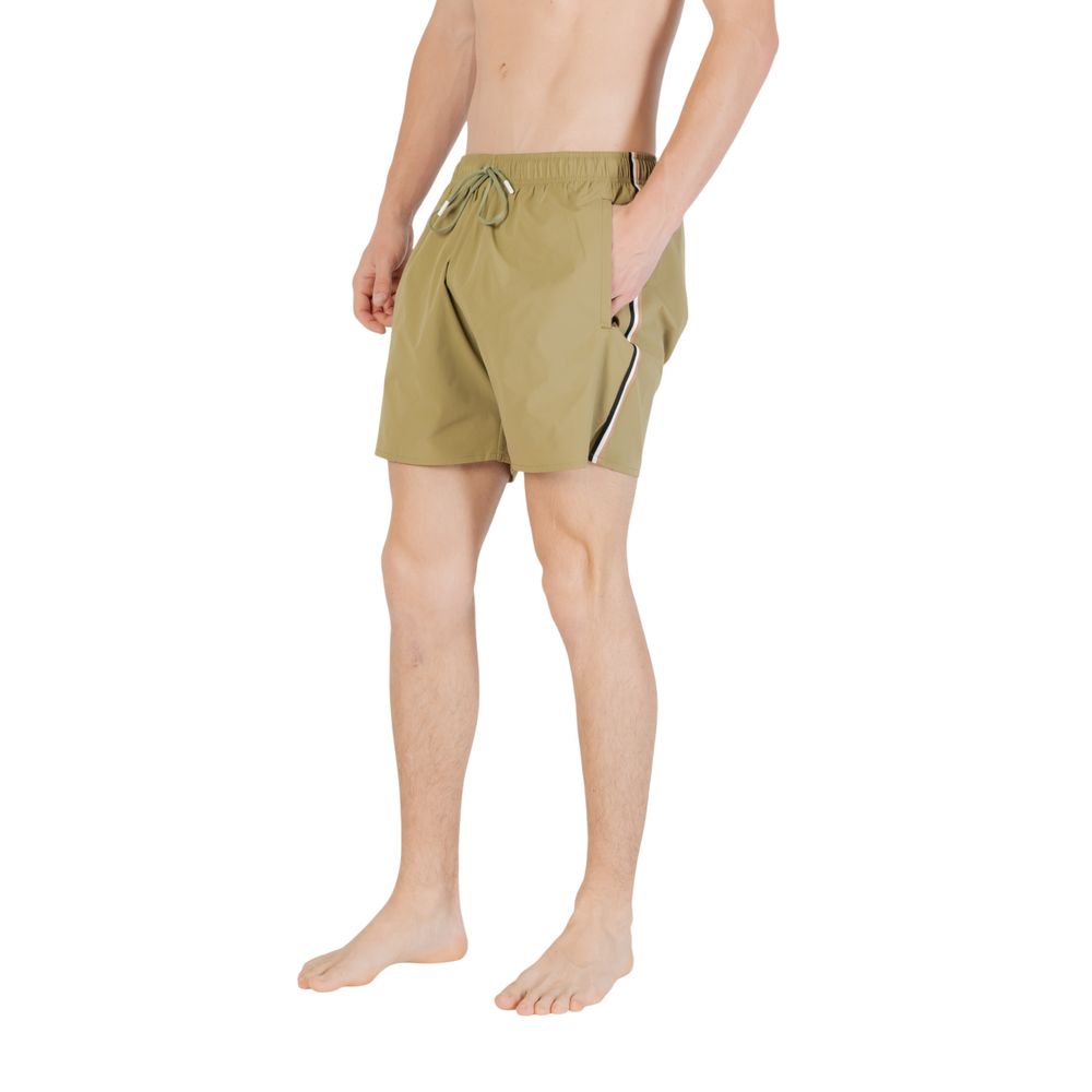 Hugo Boss Green Polyester Swim Shorts Hugo Boss