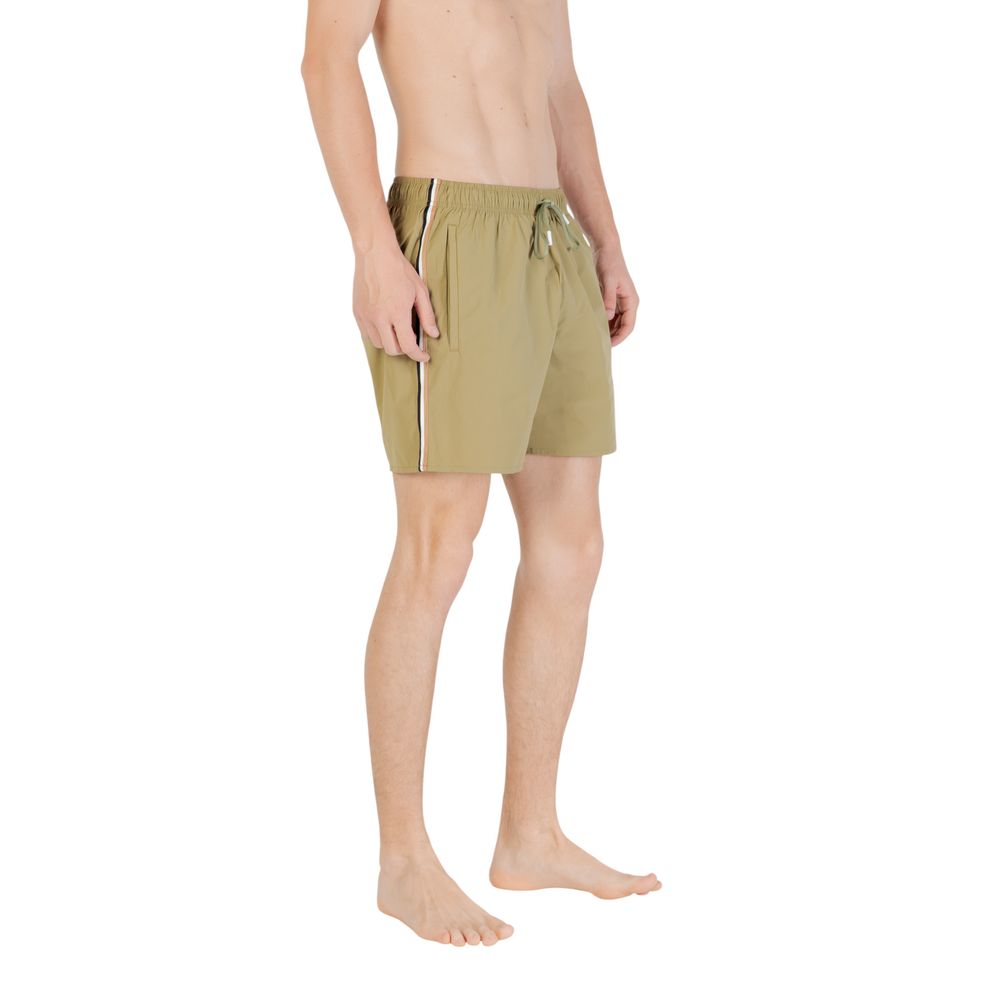 Hugo Boss Green Polyester Swim Shorts Hugo Boss