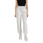 Guess Active cream viscose joggers, lightweight workout pants with a relaxed fit and elastic waistband for comfortable active wear.