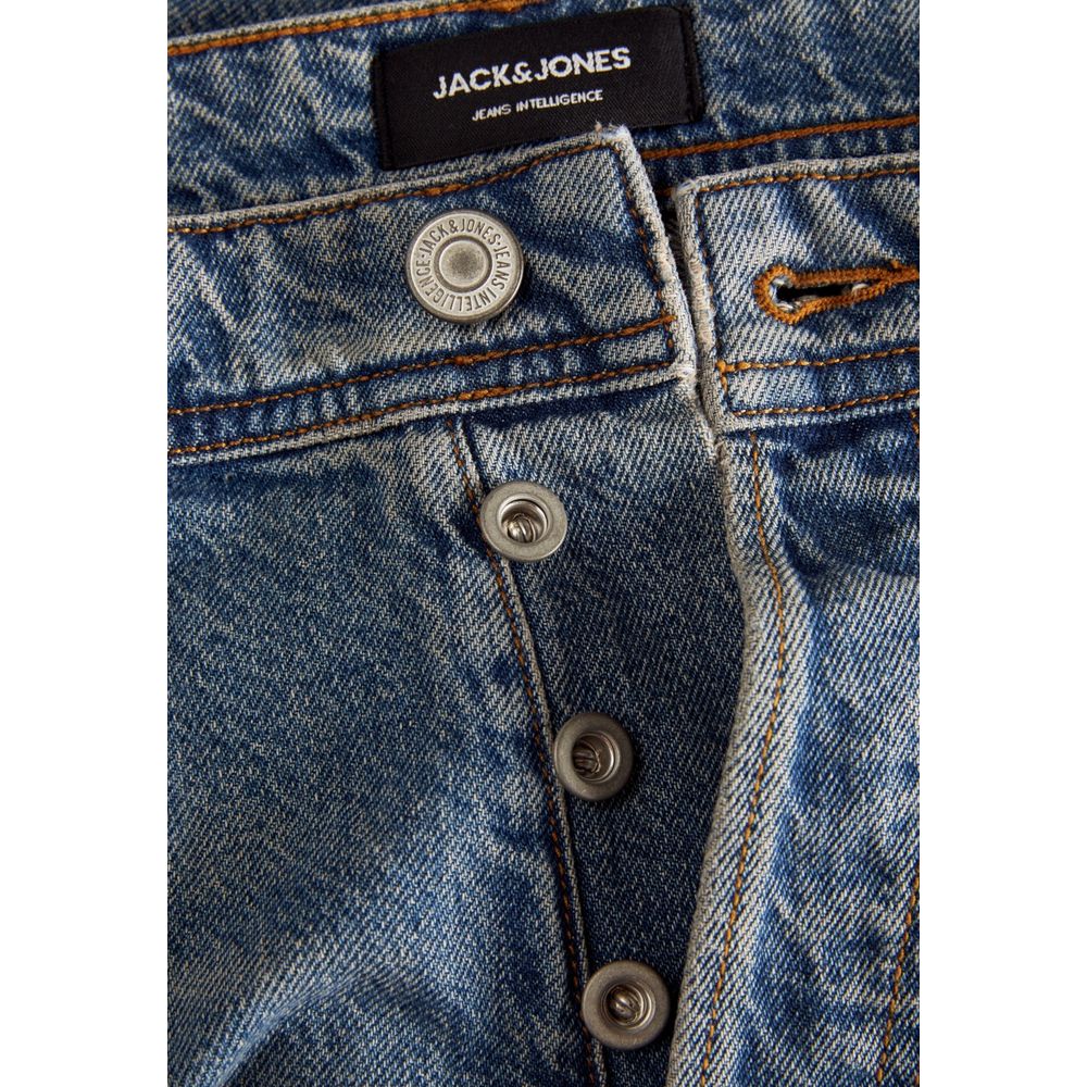 Jack Jones Blue Cotton Relaxed Fit Jeans Jack Jones