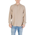 Antony Morato Beige Viscose Dress Shirt - Eljoys Fashion 