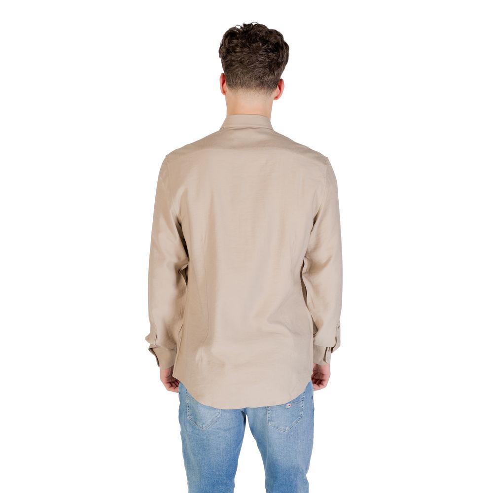Antony Morato Beige Viscose Dress Shirt - Eljoys Fashion 