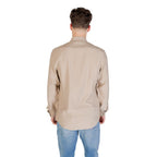 Antony Morato Beige Viscose Dress Shirt - Eljoys Fashion 