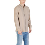 Antony Morato Beige Viscose Dress Shirt - Eljoys Fashion 