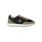 Calvin Klein Nero polyester women's sneaker with sleek design and white sole, stylish athletic footwear for casual wear.