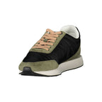 Calvin Klein Nero polyester women's sneaker with white sole, sleek design, and minimalist style.