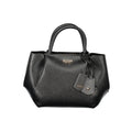 Guess Jeans Nero polyurethane women’s handbag with sleek design and top handle, featuring a modern, stylish look.