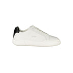 Calvin Klein Bianco leather men's sneakers with white soles and sleek design, perfect for casual and athletic wear.