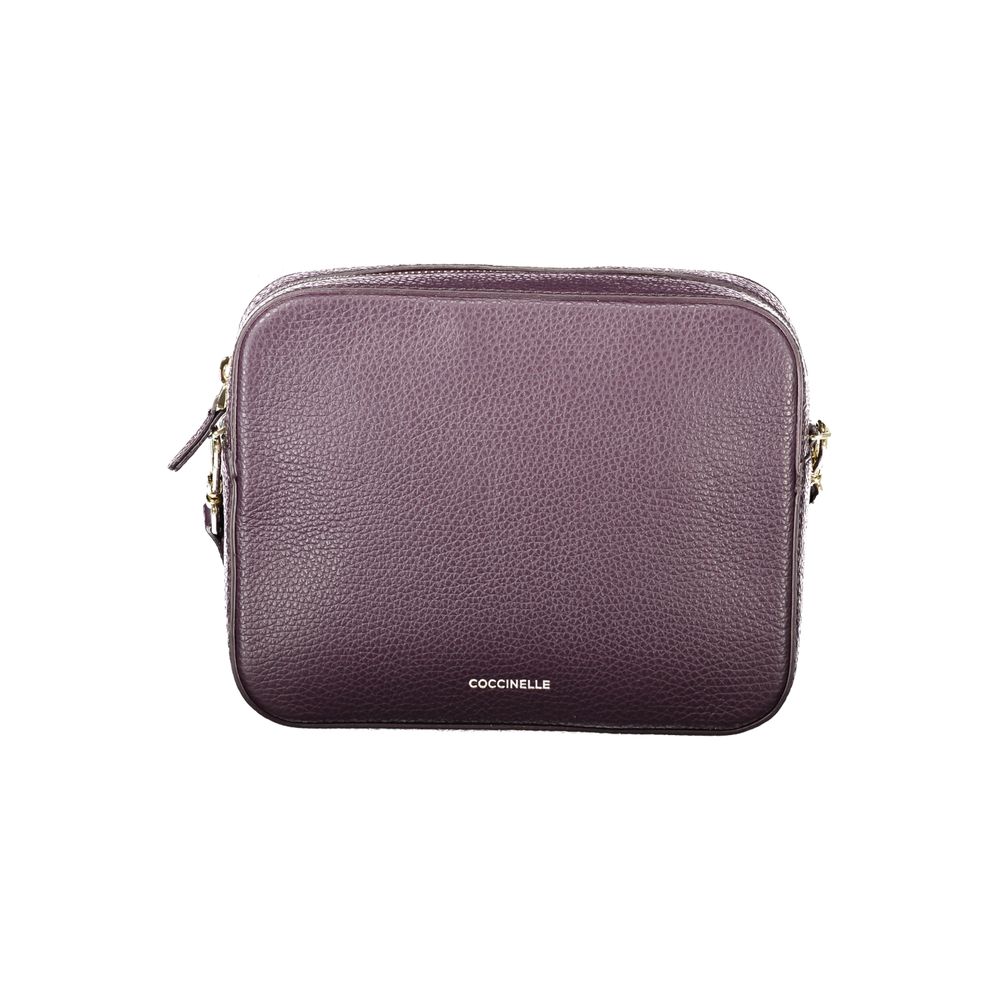 Coccinelle Viola leather women's bag with sleek design, featuring a smooth finish and stylish gold hardware.