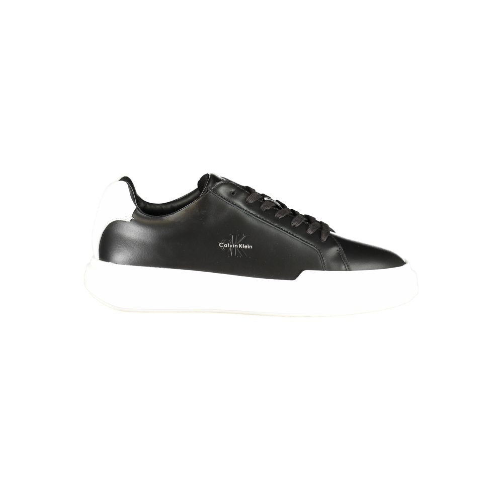 Calvin Klein Black Leather Men Sneaker Calvin Klein