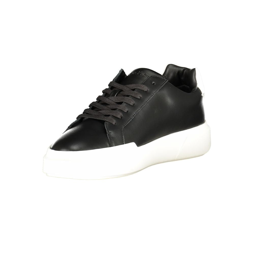 Calvin Klein Black Leather Men Sneaker Calvin Klein