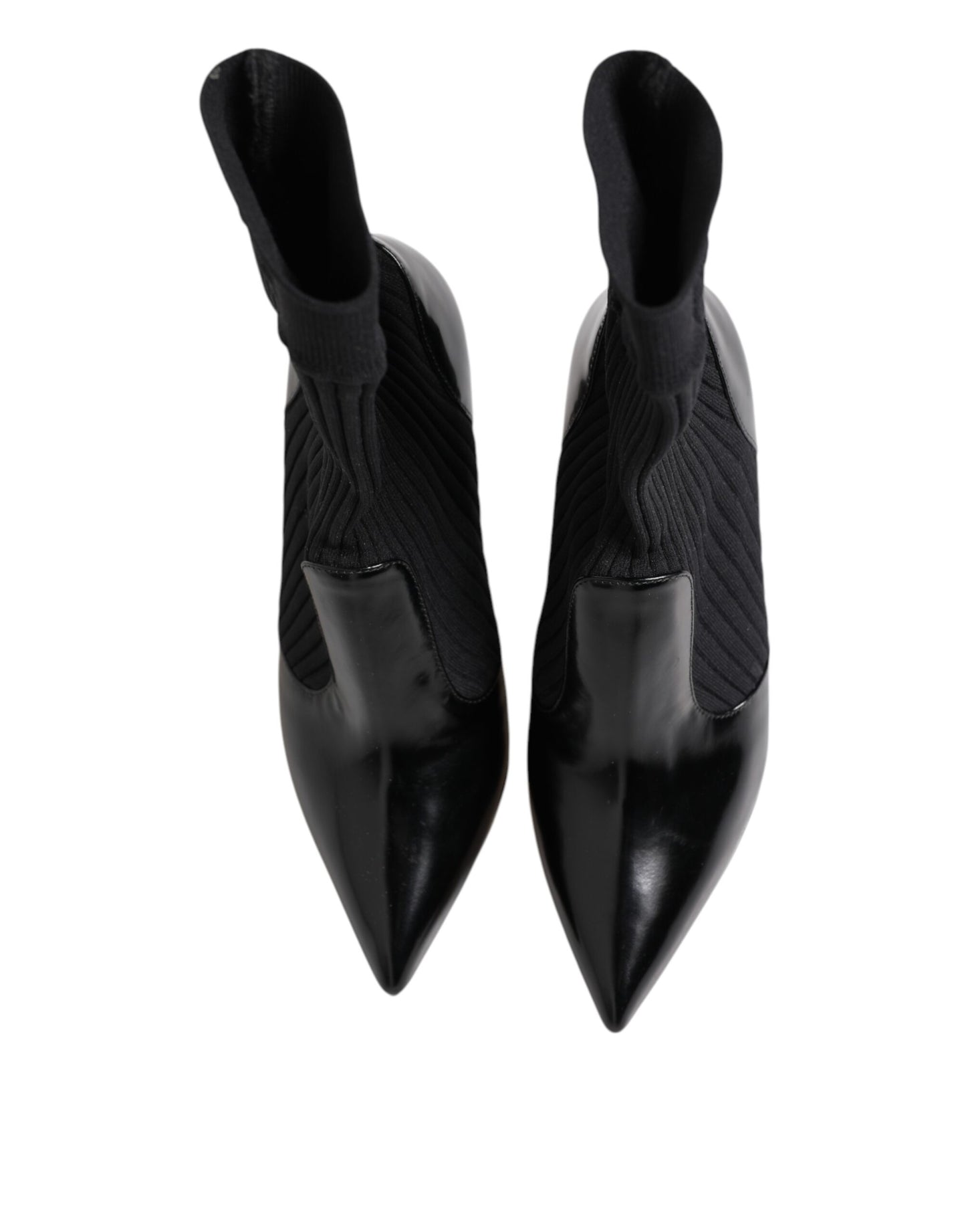Dolce & Gabbana Black Stretch Stilettos Booties Socks Shoes Dolce & Gabbana