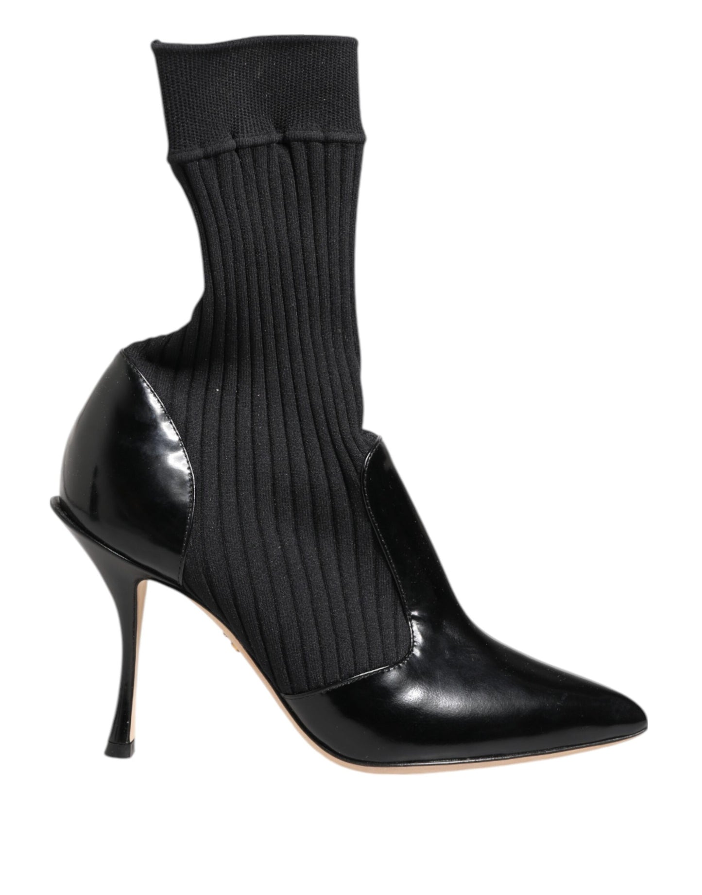 Dolce & Gabbana Black Stretch Stilettos Booties Socks Shoes Dolce & Gabbana