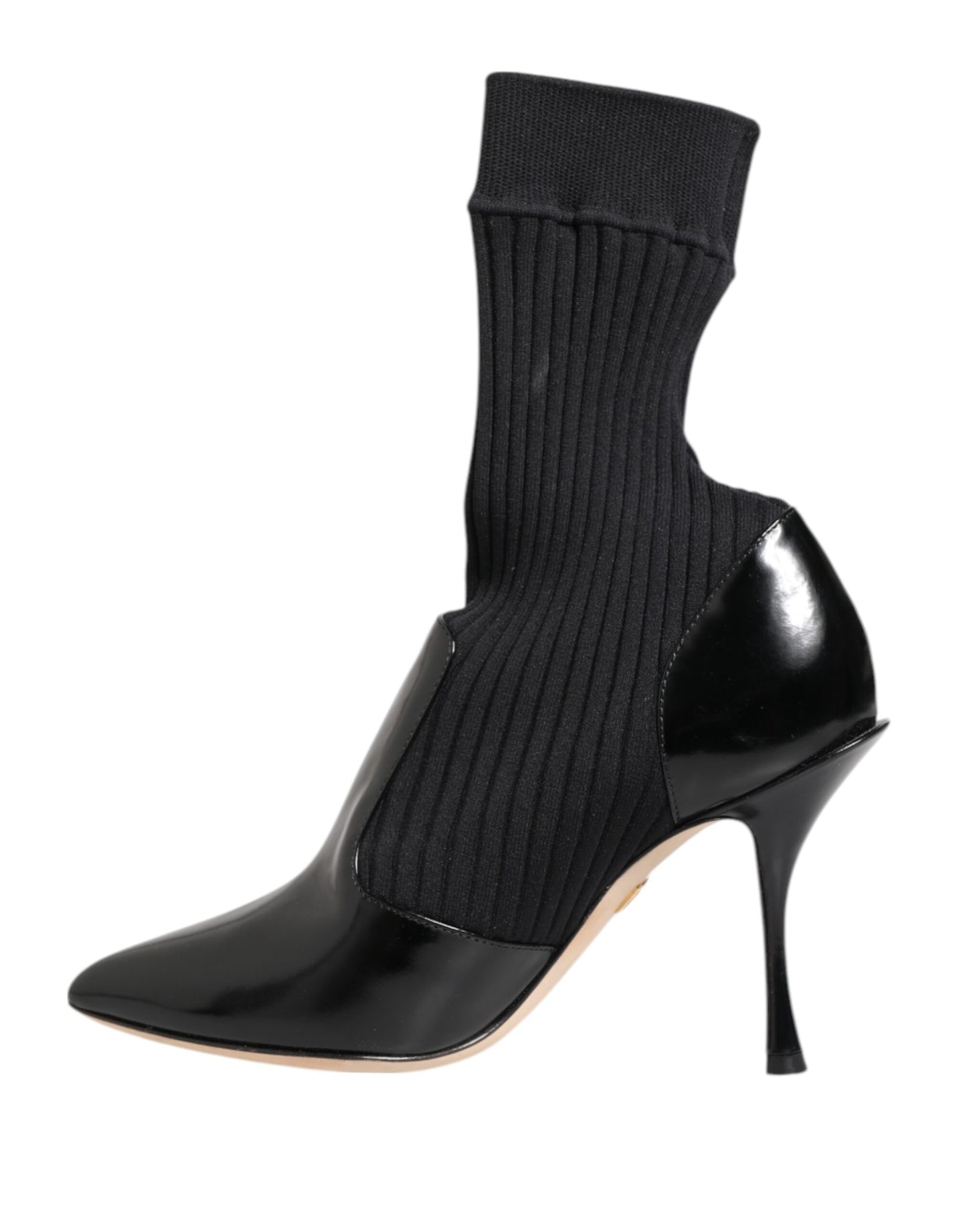 Dolce & Gabbana Black Stretch Stilettos Booties Socks Shoes Dolce & Gabbana