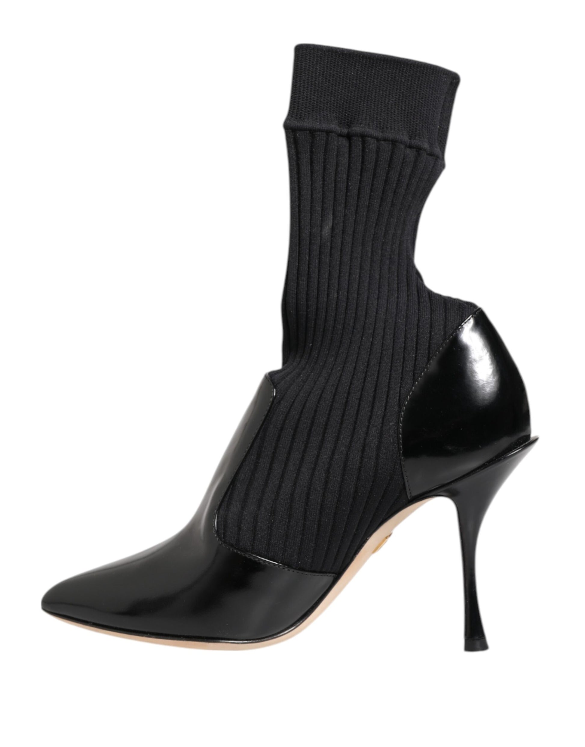 Dolce & Gabbana Black Stretch Stilettos Booties Socks Shoes Dolce & Gabbana