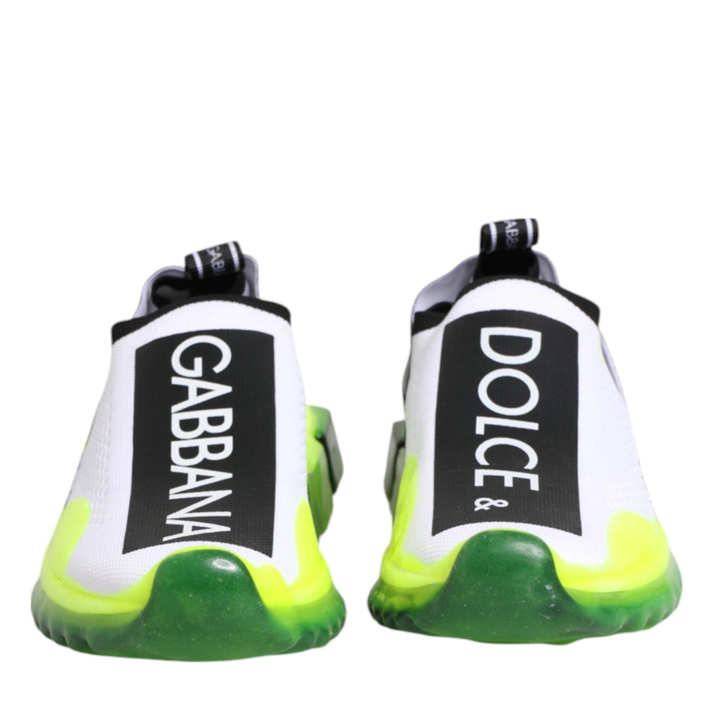 Dolce & Gabbana Black White Slip On Sorrento Sneakers Shoes