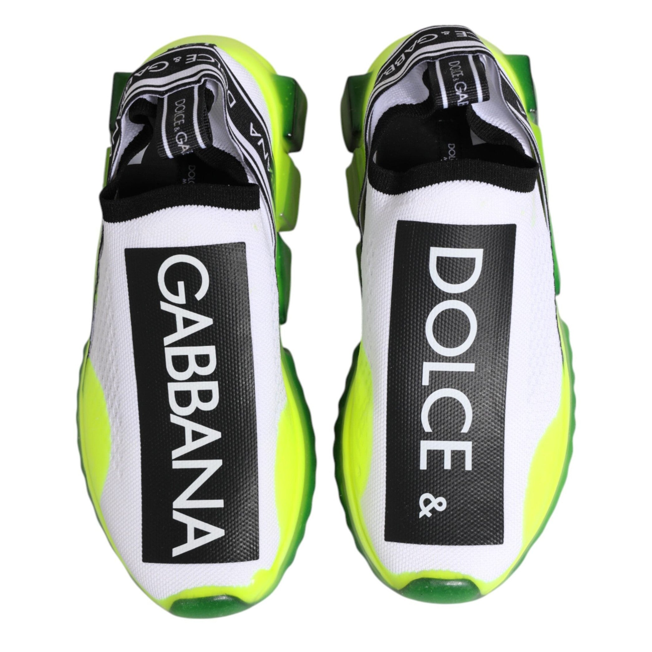 Dolce & Gabbana Black White Slip On Sorrento Sneakers Shoes