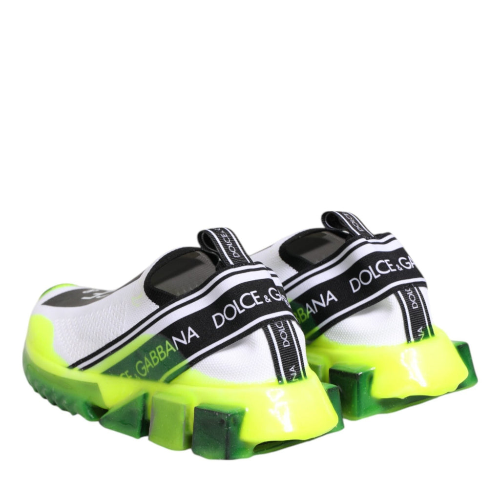Dolce & Gabbana Black White Slip On Sorrento Sneakers Shoes