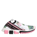 Dolce & Gabbana White Rose Print Sorrento Sneakers Shoes