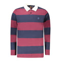 Timberland Rosso Cotton Men's Polo Shirt in navy, featuring a classic collar and short sleeves, displayed on a hanger.