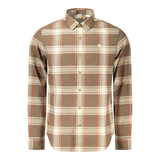 Timberland Brown Cotton Men Shirt Timberland