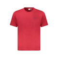 Red cotton men's T-shirt by Pepe Jeans, featuring a classic fit and short sleeves, displayed on a plain background.