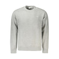 Gray cotton men's sweatshirt by Pepe Jeans with a classic crew neck and relaxed fit, shown on a model.