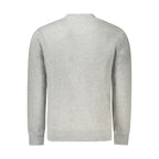 Gray Pepe Jeans men's cotton sweatshirt with ribbed cuffs and crew neckline, casual and comfortable for everyday wear.