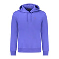 Napapijri blue cotton men's sweatshirt with crew neck and long sleeves, casual and comfortable for everyday wear.