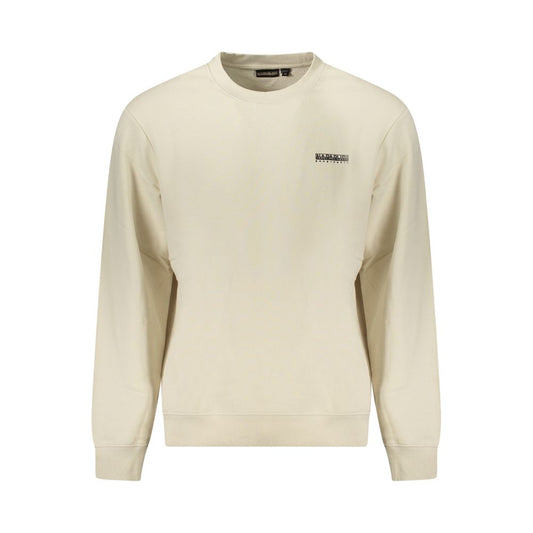 Napapijri Beige Cotton Men Sweater Napapijri
