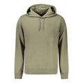 Napapijri Verde cotton men's sweatshirt displayed on a hanger, featuring a relaxed fit and casual style.