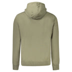 Napapijri Verde cotton men's sweatshirt with crew neckline and long sleeves, casual apparel for everyday wear.